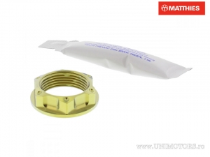 Achsmutter M25 x 1.50 mm x 30 mm Gold-Titan - Aprilia Caponord 1200 ABS / Moto Guzzi Griso 1100 ie / Suzuki SV 1000 - JM