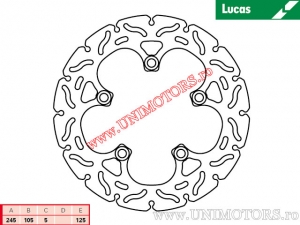 Achterrem schijf race MST374RAC stijf - Lucas TRW