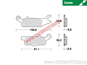 Achterremblokken (linker remklauw) MCB803SI gesinterd SI - Lucas TRW