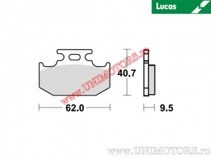 Achterremblokken - MCB625RSI gesinterd RSI - Lucas TRW