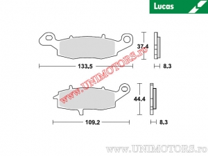 Achterremblokken - MCB681 organisch - Lucas TRW