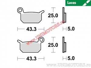 Achterremblokken - MCB750SI gesinterd SI - Lucas TRW