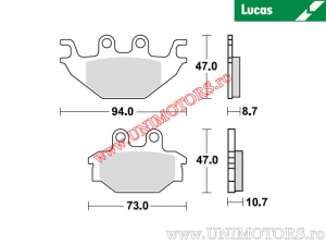 Achterremblokken - MCB760SI gesinterd SI - Lucas TRW