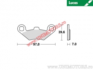 Achterremblokken - MCB761SI gesinterd SI - Lucas TRW