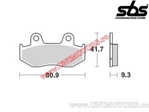 Achterremblokken - SBS 125MS (metalen / gesinterd) - (SBS)