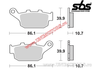 Achterremblokken - SBS 161MS (metalen / gesinterd) - (SBS)