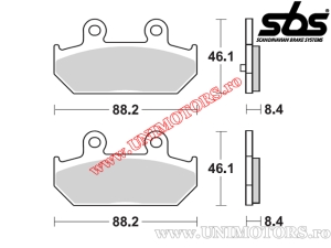 Achterremblokken - SBS 182MS (metalen / gesinterd) - (SBS)