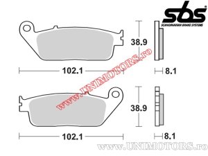 Achterremblokken - SBS 183MS (metalen / gesinterd) - (SBS)