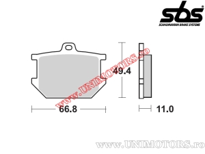 Achterremblokken - SBS 507HF (keramisch) - (SBS)