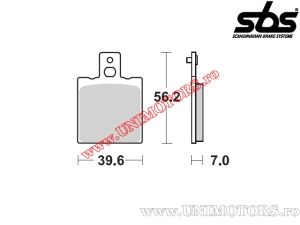 Achterremblokken - SBS 519LS (metal / gesinterd) - (SBS)