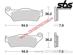 Achterremblokken - SBS 671LS (metal / gesinterd) - (SBS)