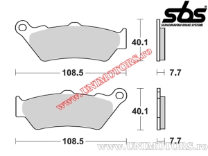 Achterremblokken - SBS 674LS (metal / gesinterd) - (SBS)