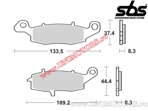 Achterremblokken - SBS 704LS (metalen / gesinterd) - (SBS)