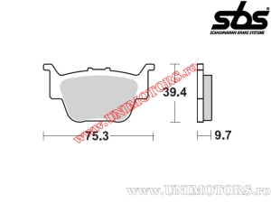 Achterremblokken - SBS 813SI (metalen / gesinterd) - (SBS)