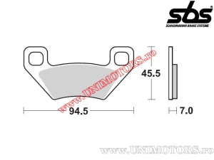 Achterremblokken - SBS 822ATS (metalen / gesinterd) - (SBS)