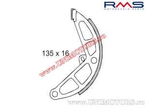 Achterremklauw - Piaggio Ciao / Si / Bravo - 50cc 2T - (RMS)