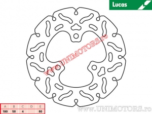 Achterremschijf MST236RAC race stijf - Lucas TRW