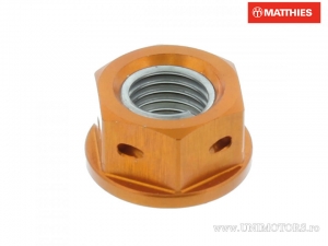 Achterste tandwielmoer Pro Bolt M10 x 1.25 mm aluminium race oranje - Daelim Damien 125 / VJ 125 Roadwin - JM