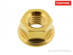 Achterste tandwielmoer Pro Bolt M8 x 1,25 mm inox A4 goud - Aprilia Pegaso 650 / Cota 300 RR Montesa Race Only / SM 610 R - JM