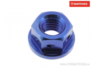 Achterste tandwielmoer Pro Bolt M8 x 1,25 mm titanium blauw racen - JM