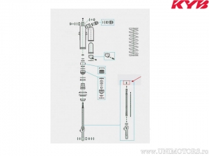 Achterste telescoopstang beveiliging 3.8x6x12mm - Honda CR 500 R / Husqvarna TC 449 ie / Kawasaki KX 125 J / KX 250 F - Kayaba