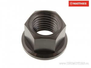 Achtertandwiel moer Pro Bolt M12 x 1.25 mm titanium zwart - Honda CB 500 / Triumph Adventurer 900 / Yamaha XVS 1300 A - JM