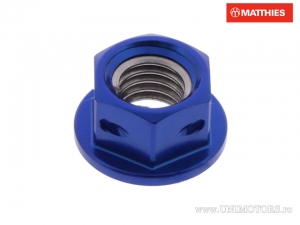 Achtertandwiel moer Pro Bolt M8 x 1.25 mm aluminium blauw race - JM