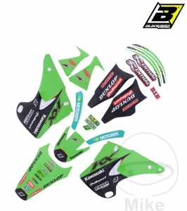 Adesivos carenagem - Kawasaki KX 125 M ('03-'08) / KX 250 F 4T ('04-'08) / KX 250 M 2T ('03-'04) / KX 250 R 2T ('05-'08) - JM