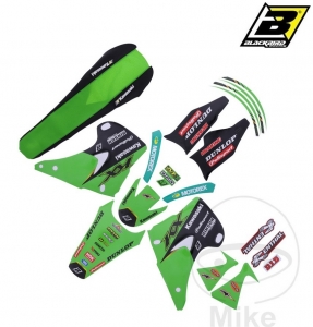 Adesivos de carenagem e capa - Kawasaki KX 125 M ('03-'08) / KX 250 M 2T ('03-'04) / KX 250 R 2T ('04-'08) - JM