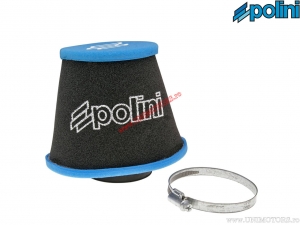 Air filter (145mm / 145mm / 48mm, right angle) - black / blue - Polini