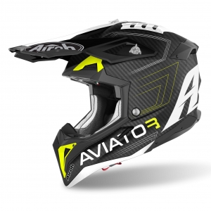 Airoh Aviator 3 Primal mat geel helm 2021: Maat - XL