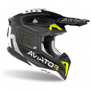 Airoh Aviator 3 Primal mat geel helm 2021: Maat - XL