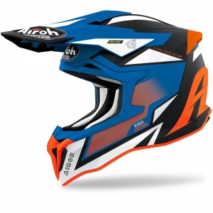 Airoh Strycker Axe Helmet Orange/Blue Matte: Size - XL