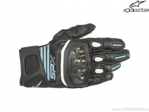 Alpinestars Stella SP-X Air Carbon v2 motoros kesztyű (fekete / türkiz)