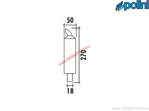 Aluminium geluiddemper (18x50x270mm) - 218.0015/18 - Polini