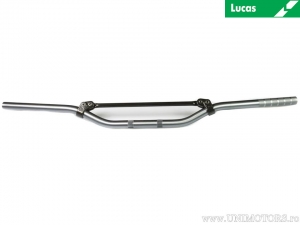 Aluminum handlebar with titanium color crossbar Enduro/Cross - Offroad Low - diameter 22mm and length 805mm - JM