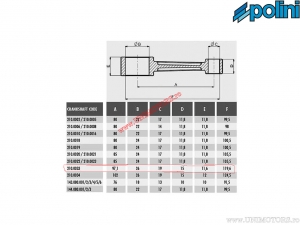 Ambielaj (cursa 51mm / bolt piston 15mm) - Polini