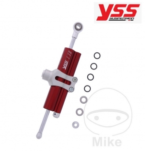 Amortecedor de direção 75 mm vermelho grampo B YSS - Ducati Monster 821 / Kawasaki Z 1000 / Yamaha MT-07 700 / MT-09 850 / XSR