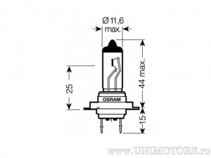 Ampoule H7 PX26d 12V 55W blister - Osram