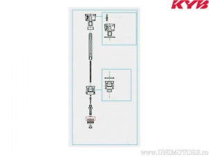 Anel de vedação pistão compressão garfo 1.5x20mm - Gas Gas EC 300 Ranger / Kawasaki KX 85 A / Yamaha YZ 125 / YZ 80 17/14