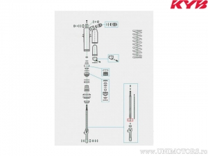 Anel-O garfo 1.8x8mm - Honda CRF 450 R / Husqvarna TE 250 ie / Kawasaki KX 450 F / Yamaha YFZ 450 R / YZ 426 F - Kayaba