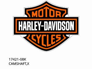 ARBRE À CAMES, X - 17421-08K - Harley-Davidson