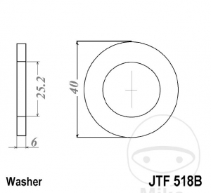 Arbre d'Équilibrage JTF518B - Kawasaki Z 650 F / Z 750 E / L / GP / H / Z1 900 / Z1A 900 / Z1B 900 / ZX 750 E - JM