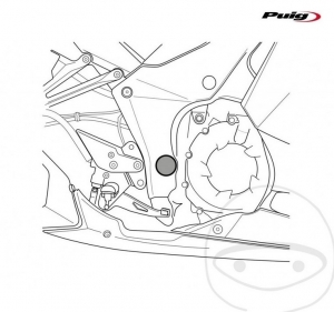 Arco di telaio Puig 50 mm - Kawasaki KLZ 1000 A Versys ABS ('12-'14) / Kawasaki KLZ 1000 B Versys ABS ('15-'18) - JM