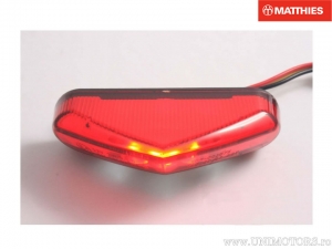 Arrêt complet LED rouge avec éclairage de plaque d'immatriculation 39x84x22mm - JM