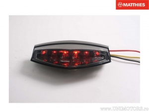 Arrêt complet LED rouge sans éclairage de plaque d'immatriculation 36x97x23mm - JM