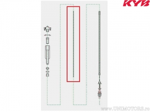 Asta di spinta forcella telescopica 3x5x390mm - Yamaha YZ 250 F 4T ('07) / YZ 450 F ('10-'11) - Kayaba