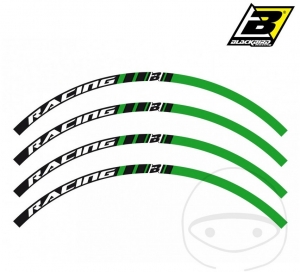 Autocollant de roue - RACING vert - JM