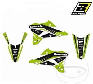 Autocollants de carénage et couverture - Kawasaki KX 85 I C 17/14 pouces ('14-'21) / KX 85 II D 19/16 pouces ('14-'21) - JM