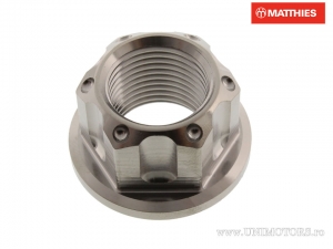 Axle nut M18 x 1.50 mm x 27 mm titanium grip - BMW HP4 1000 ABS / Yamaha FJR 1300 A ABS / Honda CB 1000 F Super Four - JM